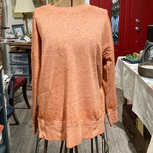 NWT Rust colored fleece crew neck sweater.